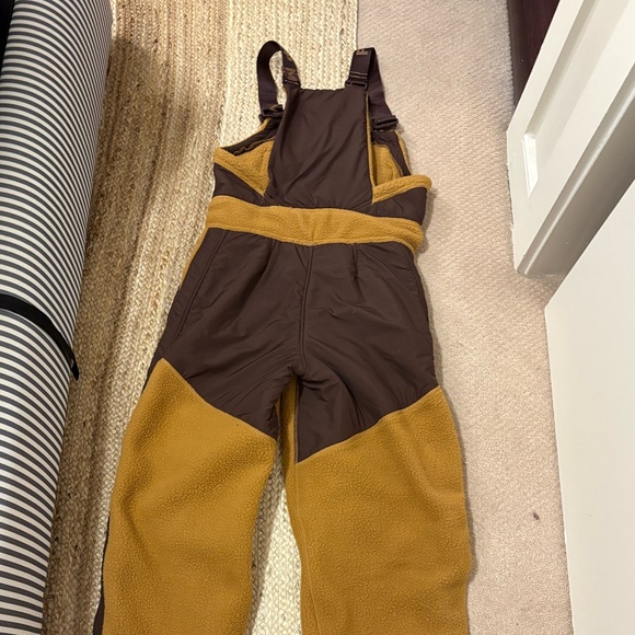 Free People Hit the Slopes High Pile Fleece Snow Bibs - Picture 6 of 6